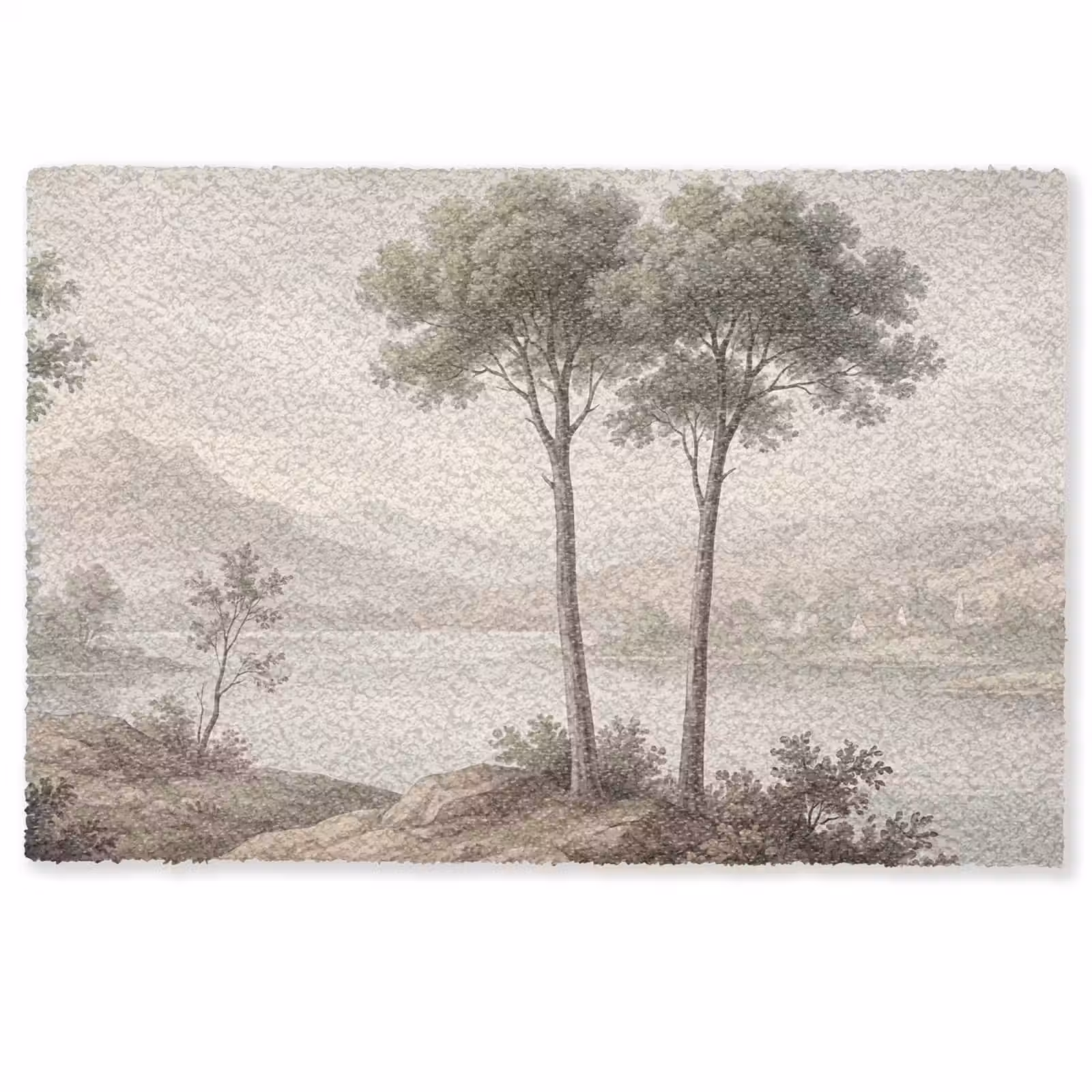 Deurmat - Bomen - Meer - Bergen - Illustratie — 1