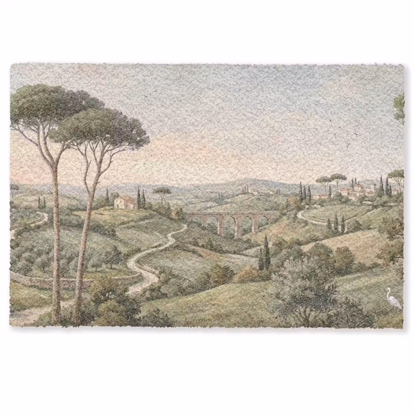Deurmat - Landschap - Heuvels - Zandpad - Groen — 1