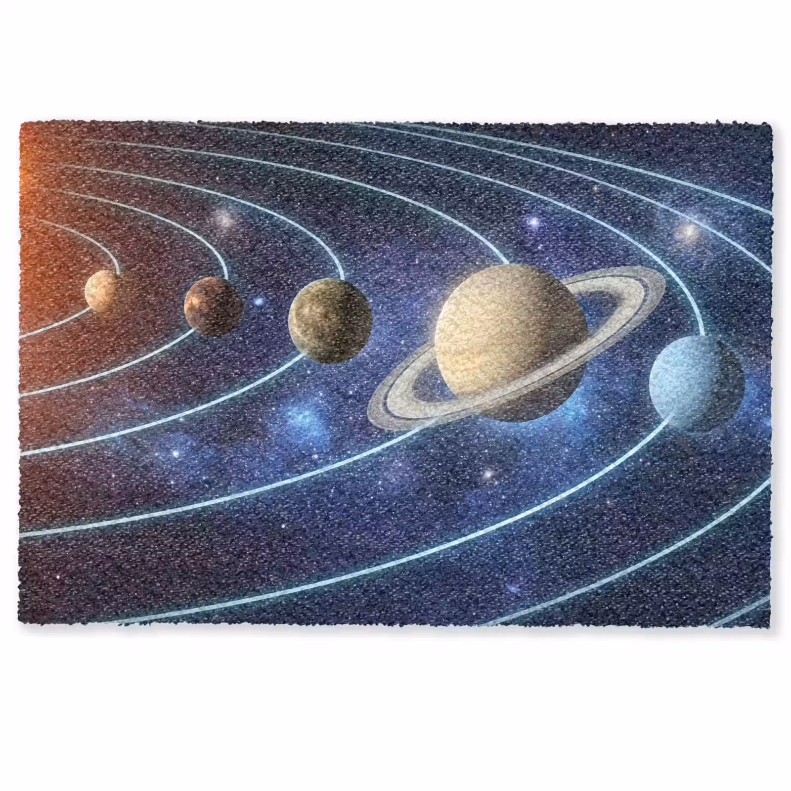 Deurmat - Ruimte - Zonnestelsel - Blauw — 1