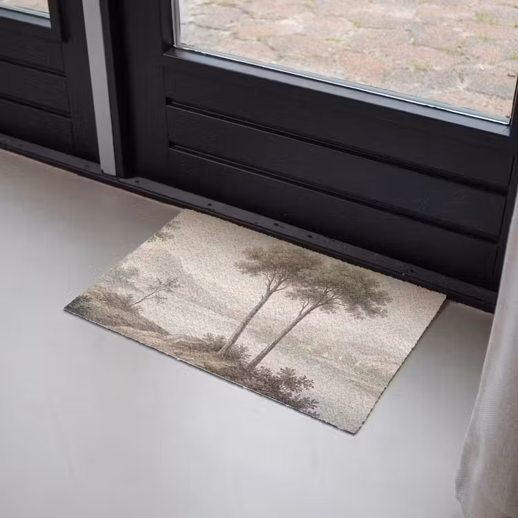Deurmat - Bomen - Meer - Bergen - Illustratie — 2