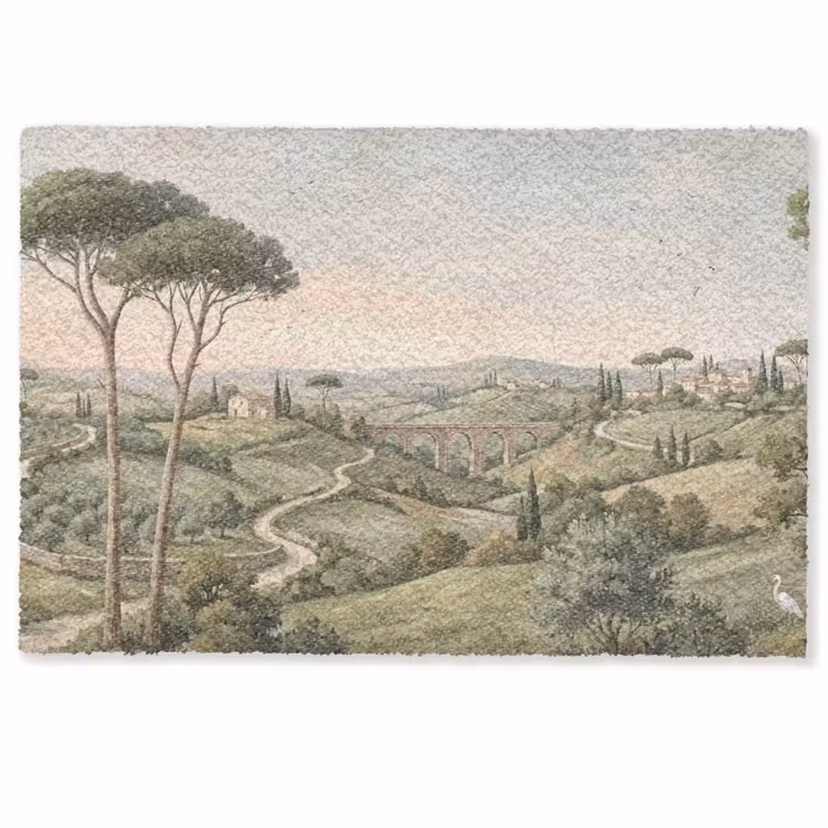 Deurmat - Landschap - Heuvels - Zandpad - Groen — 1