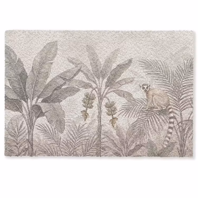 Deurmat - Natuur - Jungle - Ringstaartmaki - Bruin — 1
