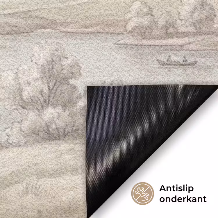 Deurmat - Rivierlandschap - Bergen - Natuur - Vintage - Beige — 6