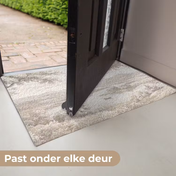 Deurmat - Rivierlandschap - Bergen - Natuur - Vintage - Beige — 7