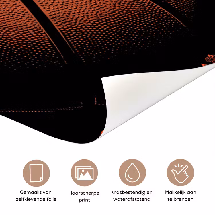 Deursticker - Basketbal - Verf - Sport - Oranje — 3