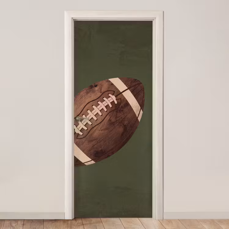Deursticker - Football - Hout - Sport - Groen — 1
