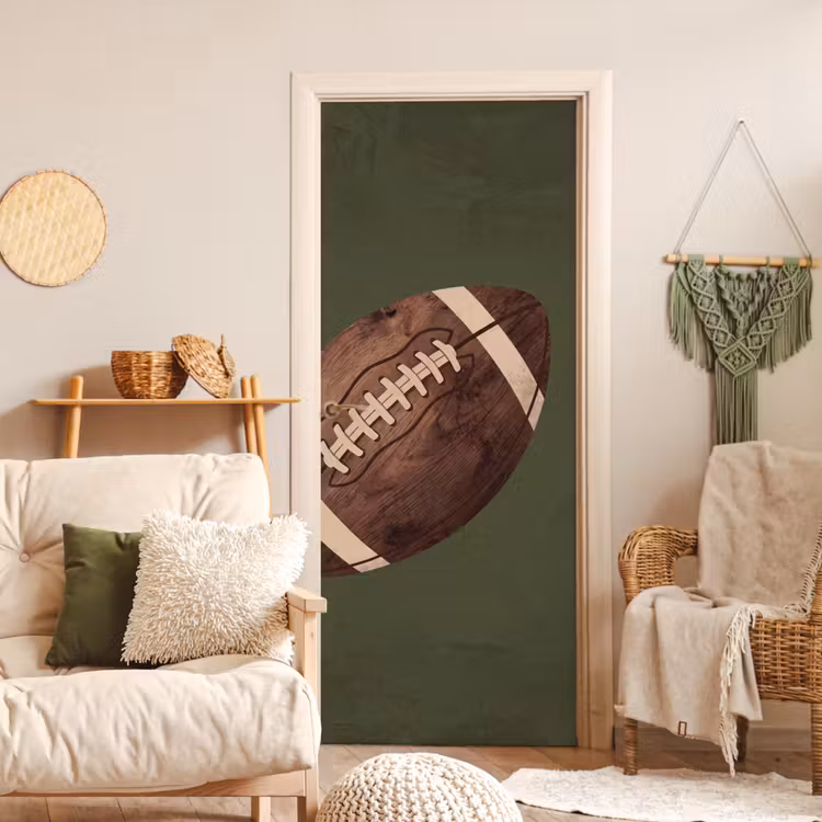 Deursticker - Football - Hout - Sport - Groen — 4