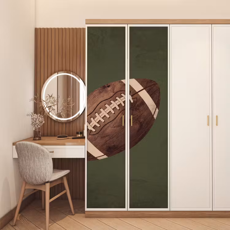 Deursticker - Football - Hout - Sport - Groen — 5