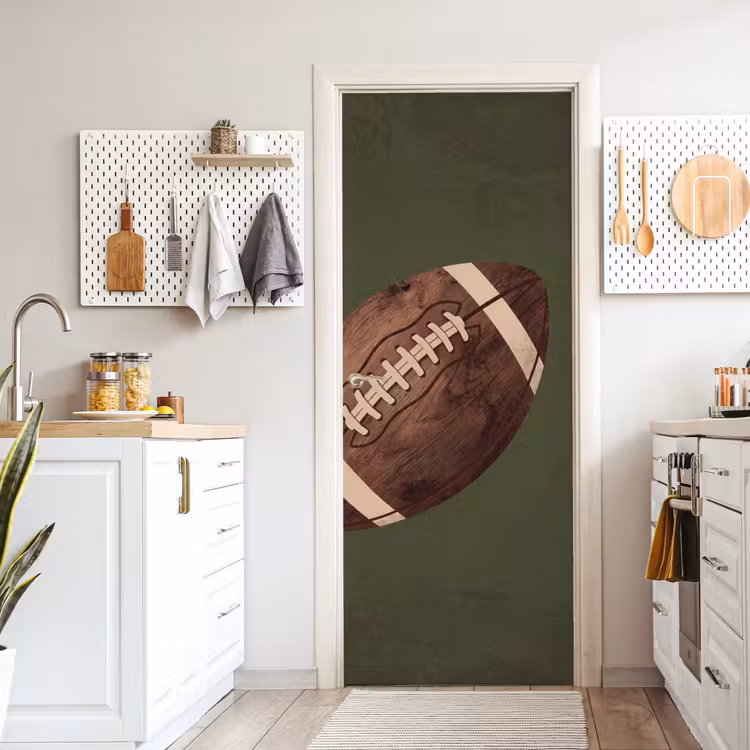 Deursticker - Football - Hout - Sport - Groen — 7