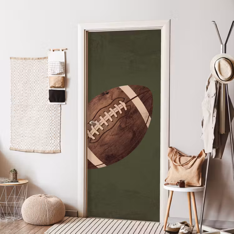 Deursticker - Football - Hout - Sport - Groen — 8