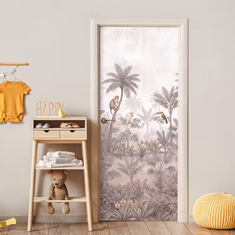Deursticker - Jungle - Dieren - Palmbomen — 6