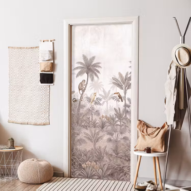 Deursticker - Jungle - Dieren - Palmbomen — 8