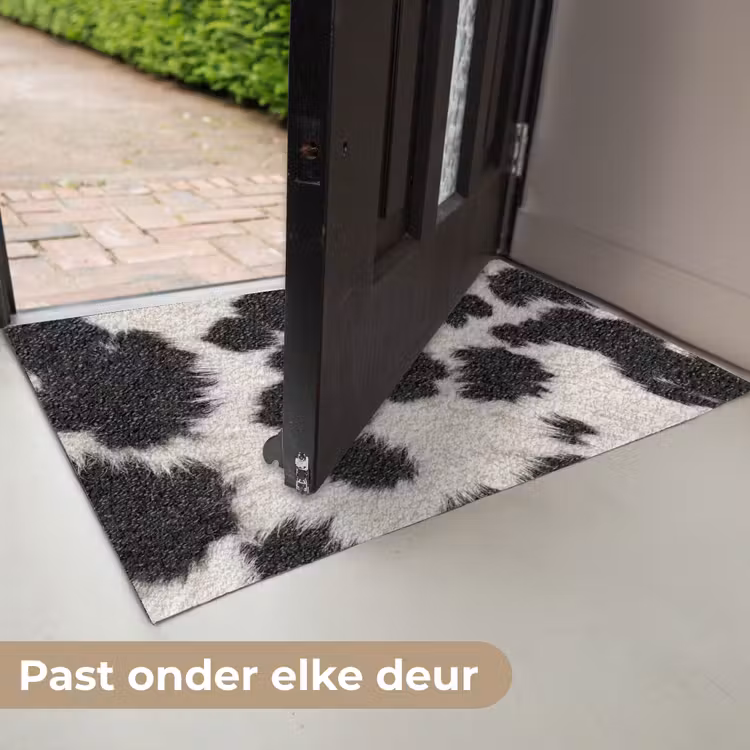 Deurmat - Bont - Textuur - Zwart - Wit — 7