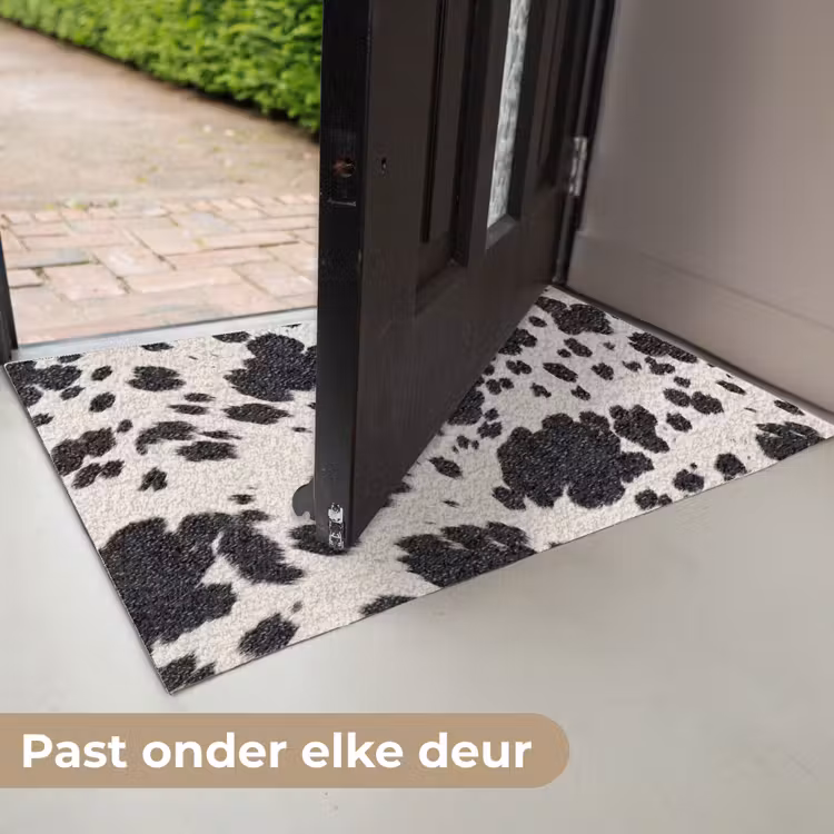 Deurmat - Patroon - Vacht - Zwart - Wit — 7