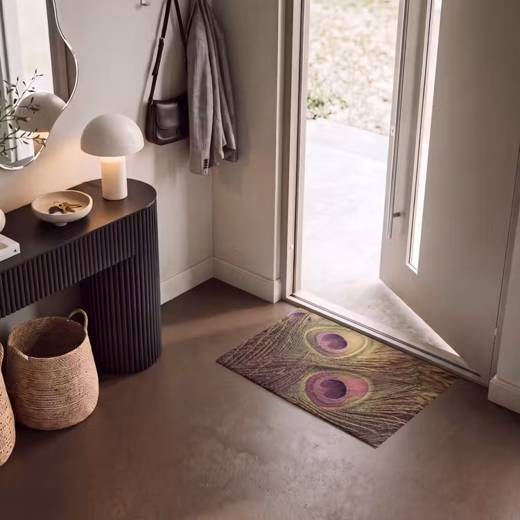 Deurmat - Pauw - Veren - Paars - Groen — 8