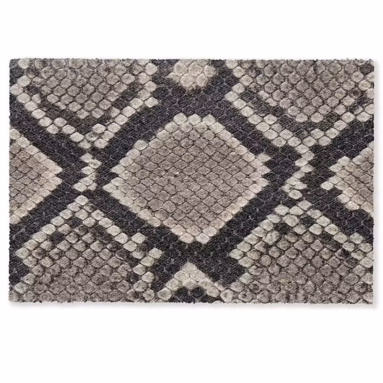 Deurmat - Slangenleer - Patroon - Beige — 1