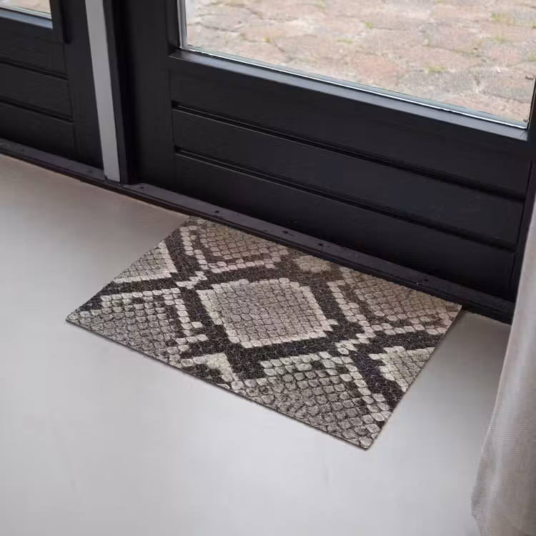 Deurmat - Slangenleer - Patroon - Beige — 2