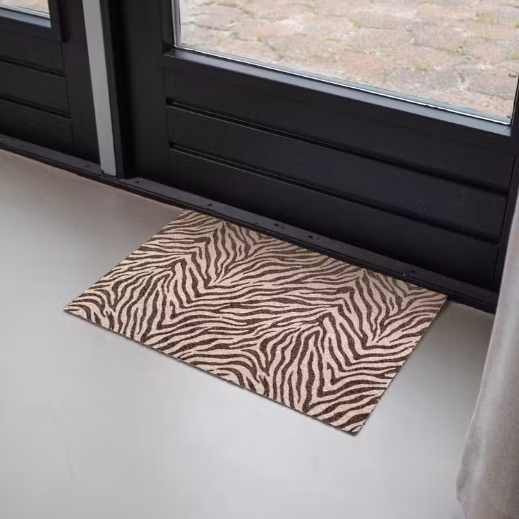 Deurmat - Zebra - Strepen - Bruin — 2