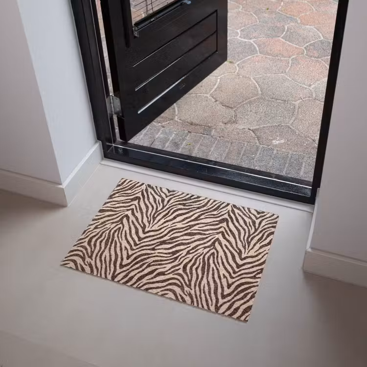 Deurmat - Zebra - Strepen - Bruin — 4