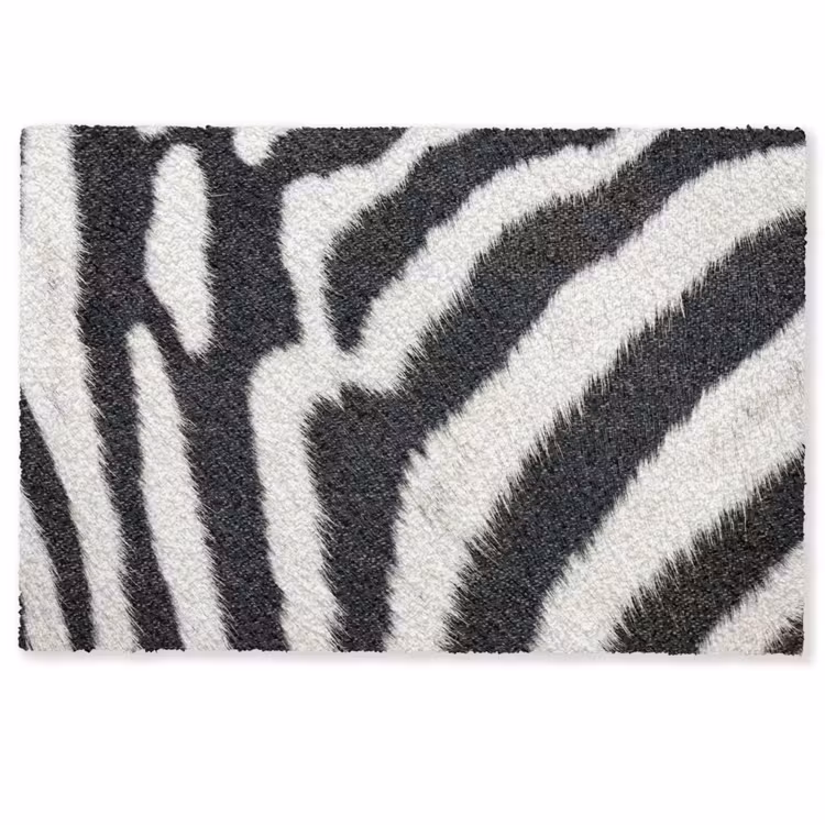 Deurmat - Zebra - Vacht - Klassiek - Zwart - Wit — 1