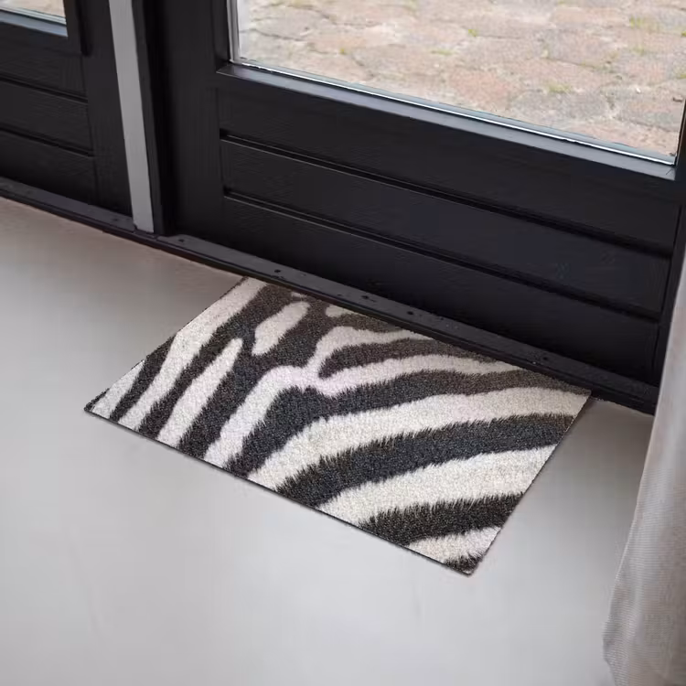 Deurmat - Zebra - Vacht - Klassiek - Zwart - Wit — 2