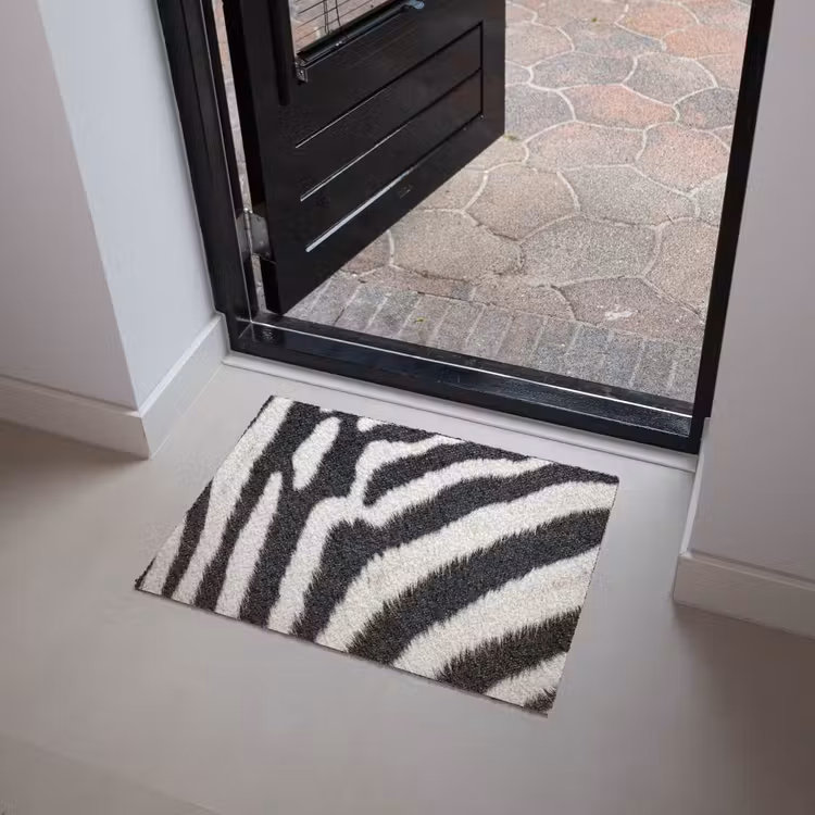 Deurmat - Zebra - Vacht - Klassiek - Zwart - Wit — 4