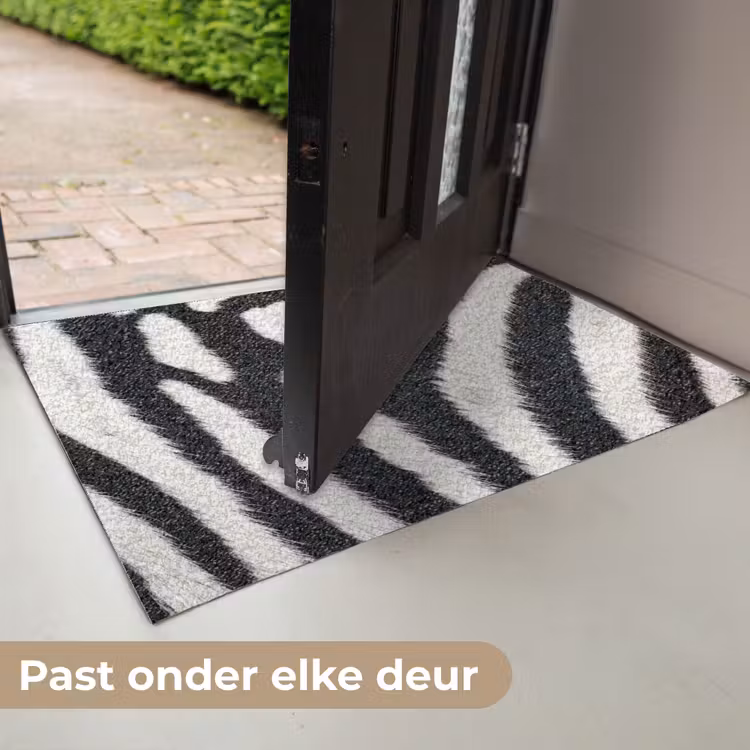 Deurmat - Zebra - Vacht - Klassiek - Zwart - Wit — 7