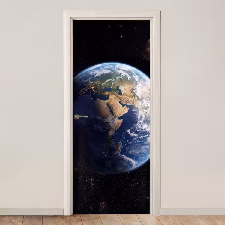 Deursticker - Aarde - Ruimte - Blauw - Groen — 1