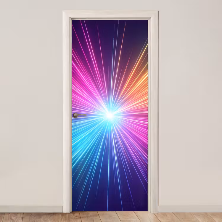 Deursticker - Abstract - Light - Burst - Modern - Colorful — 1