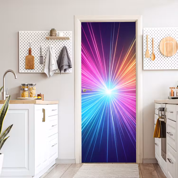 Deursticker - Abstract - Light - Burst - Modern - Colorful — 7