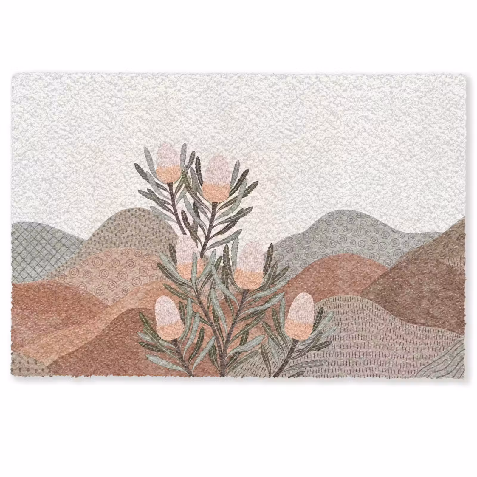 Deurmat - Modern - Heuvels - Terracotta — 1