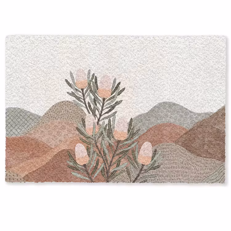 Deurmat - Modern - Heuvels - Terracotta — 1