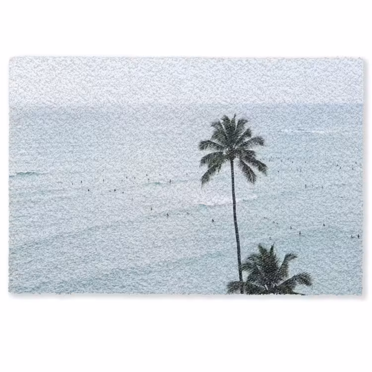 Deurmat - Oceaan - Palmbomen - Surfers — 1