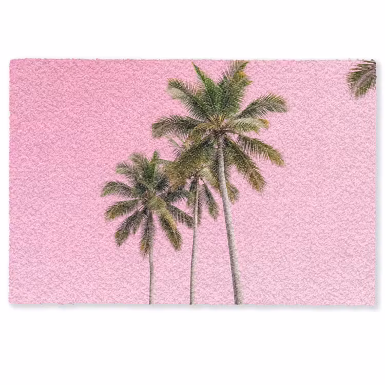 Deurmat - Palmboom - Tropisch - Pink — 1