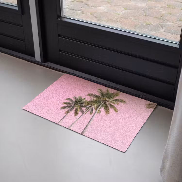 Deurmat - Palmboom - Tropisch - Pink — 2