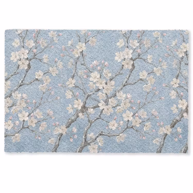 Deurmat - Takken - Kersenbloesem - Blauw — 1