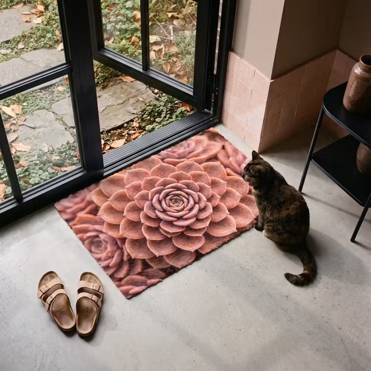 Deurmat - Vetplant - Organisch - Roze — 2