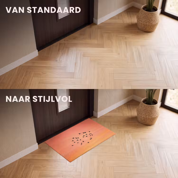 Deurmat - Zwerm - Vogels - Oranje — 3