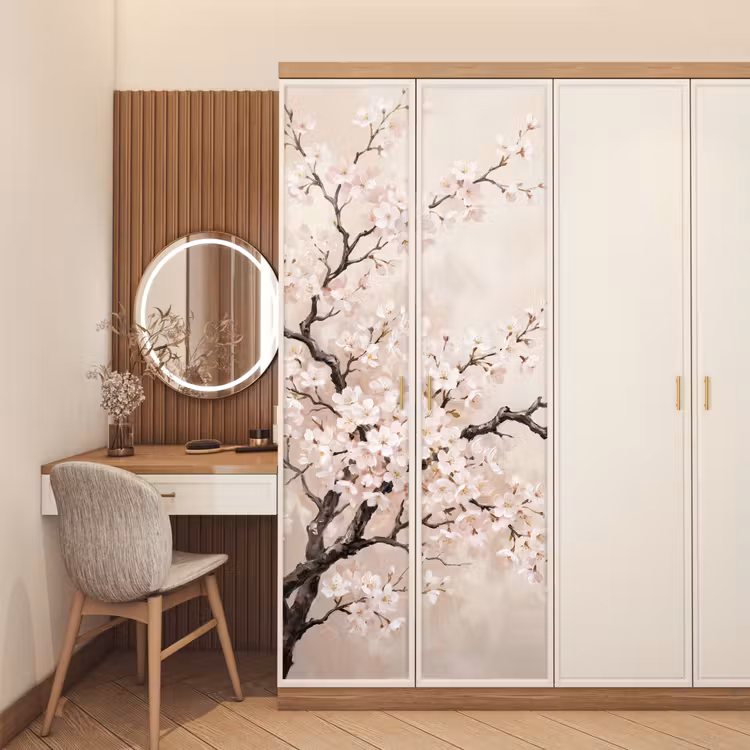 Deursticker - Bloesem - Illustratie - Taupe — 5