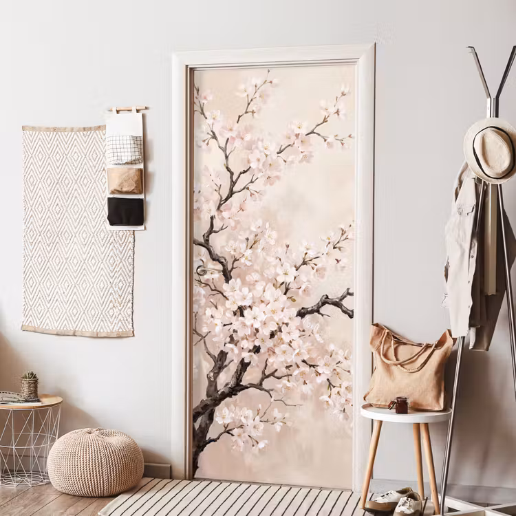 Deursticker - Bloesem - Illustratie - Taupe — 8