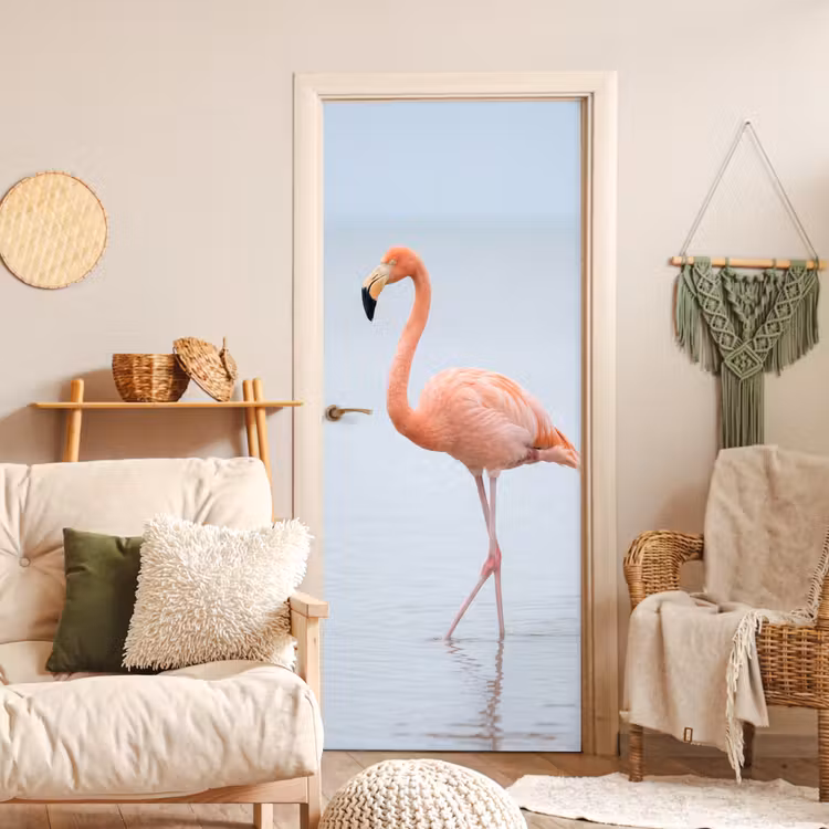 Deursticker - Flamingo - Zee - Roze — 4