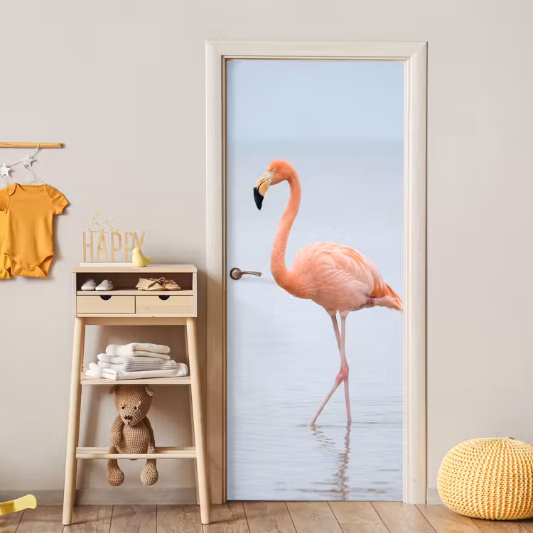 Deursticker - Flamingo - Zee - Roze — 6