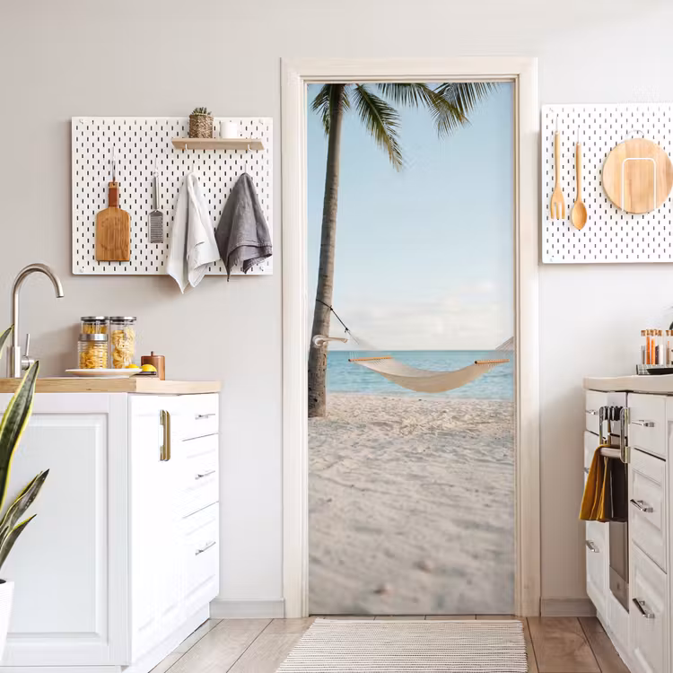 Deursticker - Hangmat - Strand - Wit — 7