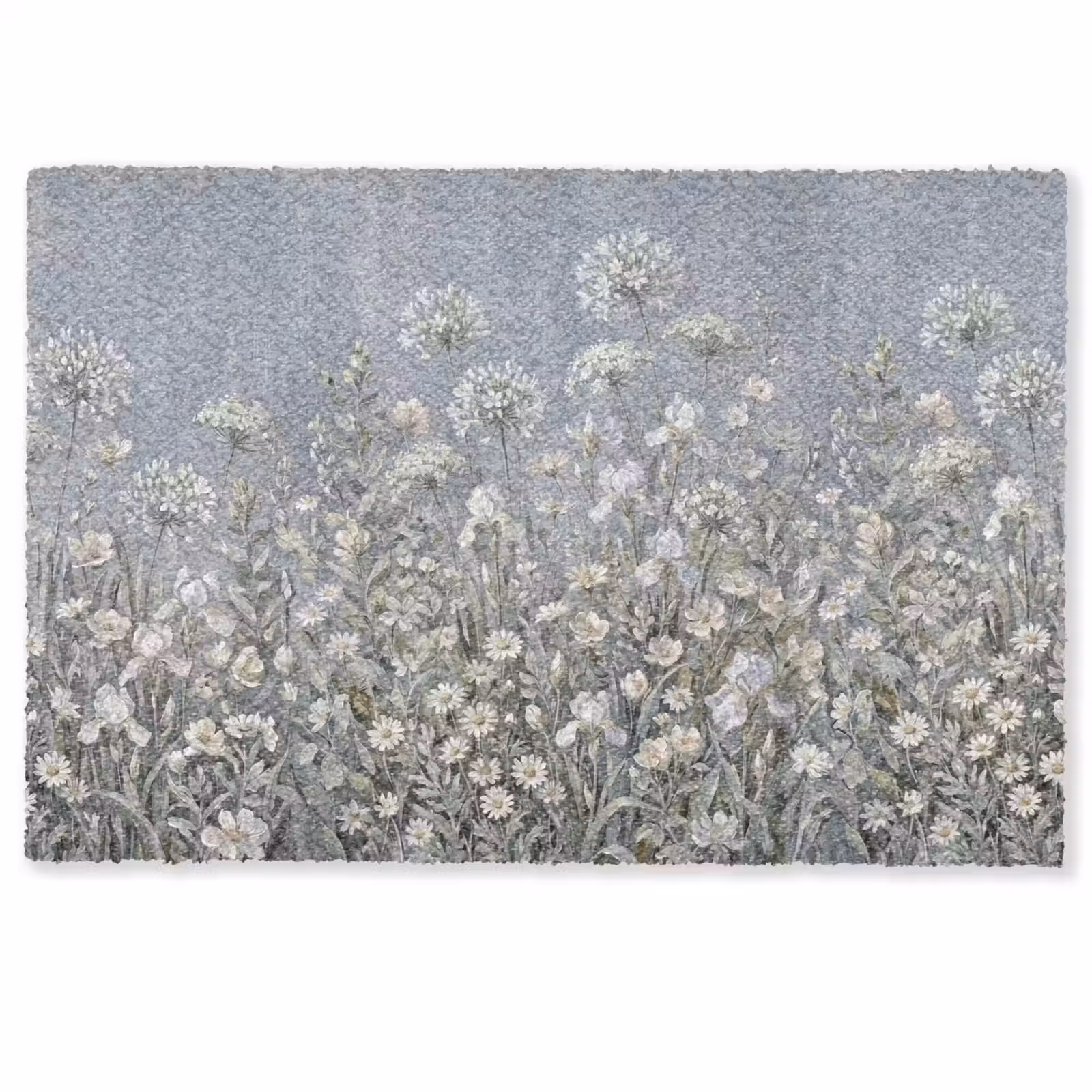 Deurmat - Bloemen - Botanisch - Blauw — 1