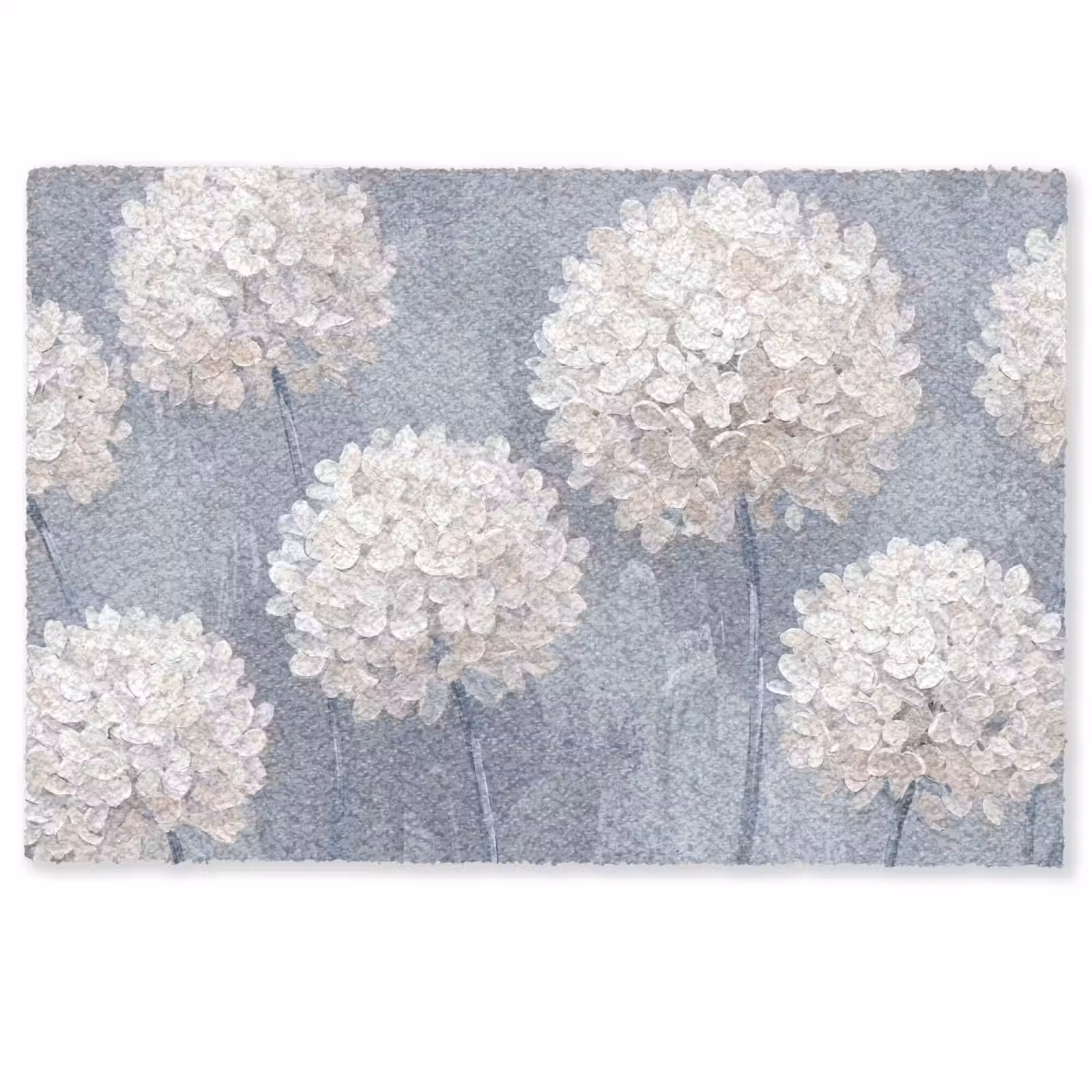 Deurmat - Bloemen - Illustratie - Blauw — 1
