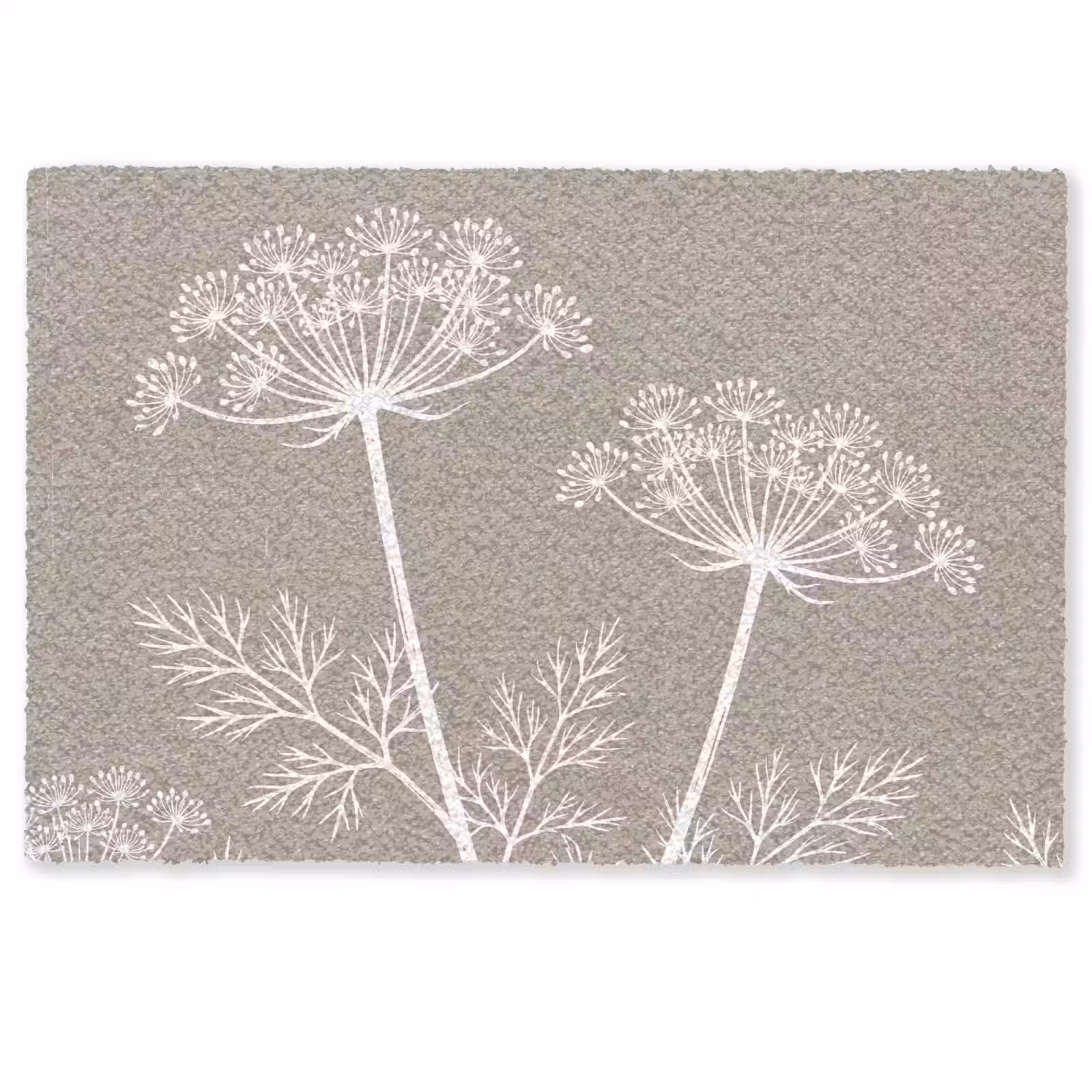 Deurmat - Grafisch - Fluitenkruid - Taupe — 1
