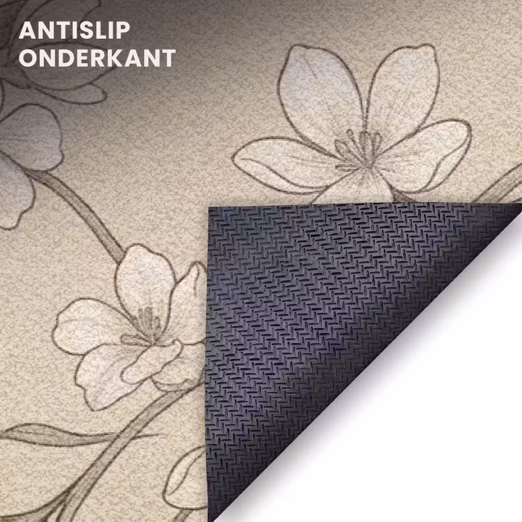 Deurmat - Bloemen - Patroon - Beige — 6
