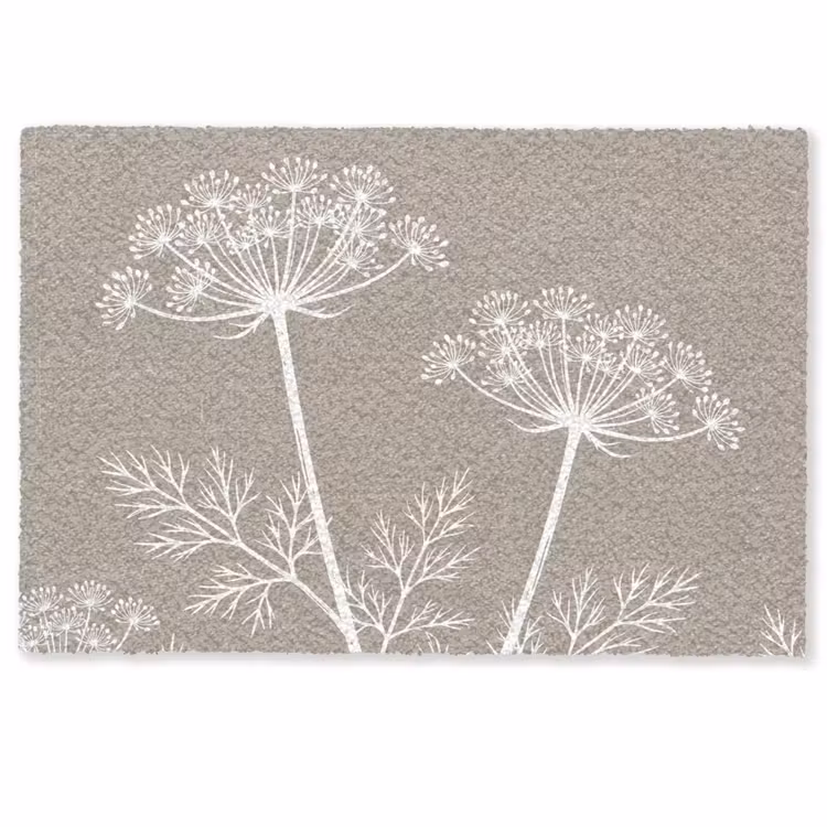 Deurmat - Grafisch - Fluitenkruid - Taupe — 1