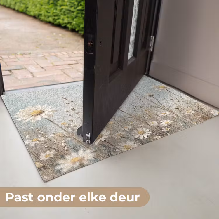 Deurmat - Madelief - Illustratie - Wit — 7