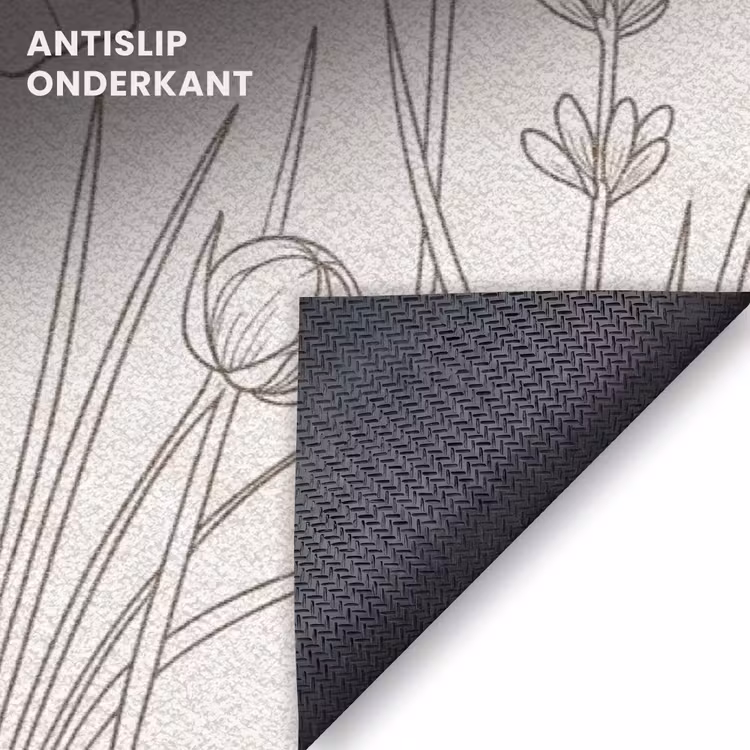 Deurmat - Minimalistisch - Modern - Bloemen - Beige — 6